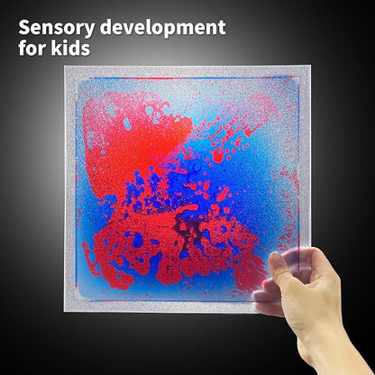 Art3d Liquid Fusion Activity Play Mat for Kids, Pack of 9 Tiles 12" X 12", Transparent Substrate