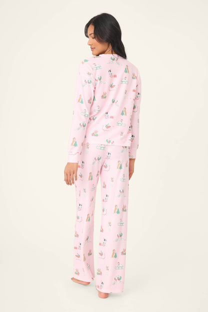 Peace & Pawlidays Dog Print Pants Set